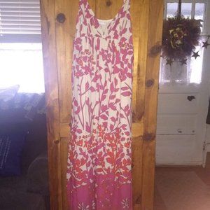 Old Navy Maxi Sundress Medium Petite Beige Pink